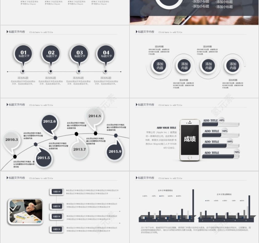 简约清晰财务总结报告ppt第3张