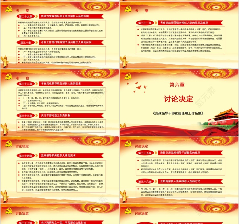 学习解读党政领导干部选拔任用工作条例PPT模板第7张