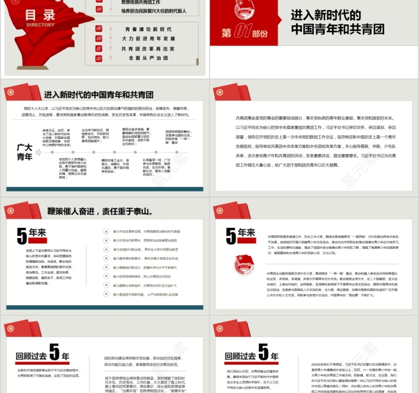 中国共产主义青年团第十八次全国代表大会PPT模板第2张