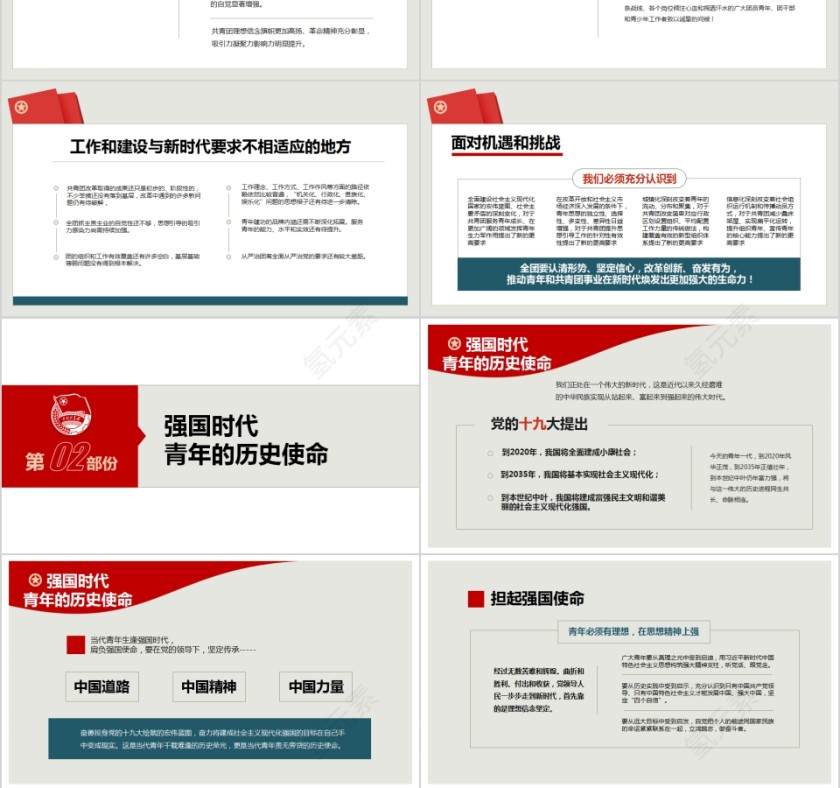中国共产主义青年团第十八次全国代表大会PPT模板第3张