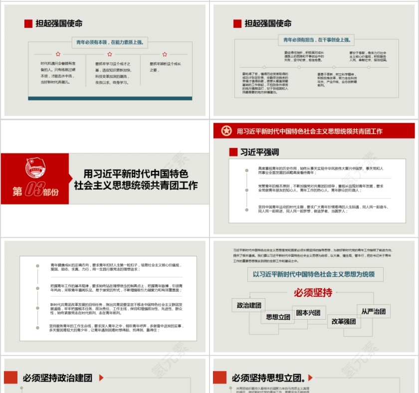 中国共产主义青年团第十八次全国代表大会PPT模板第4张