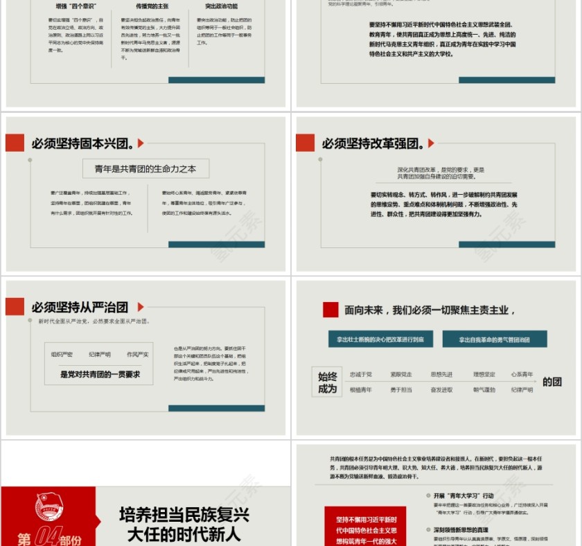 中国共产主义青年团第十八次全国代表大会PPT模板第5张