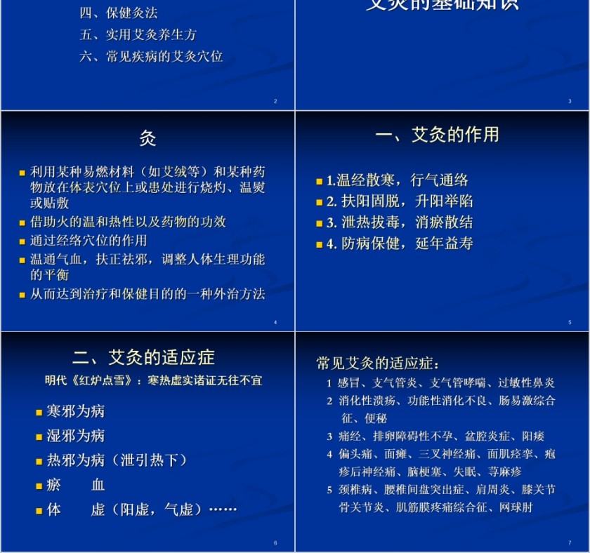 简约清新艾灸与保健培训PPT课件第2张