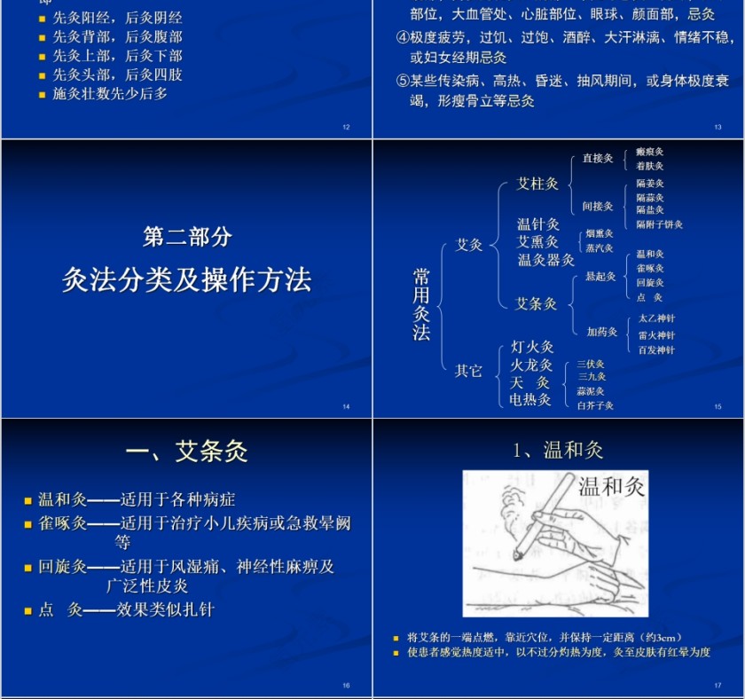 简约清新艾灸与保健培训PPT课件第4张