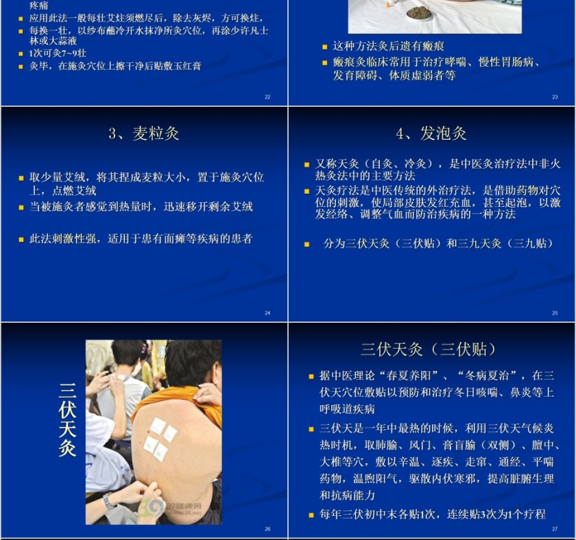 简约清新艾灸与保健培训PPT课件第6张