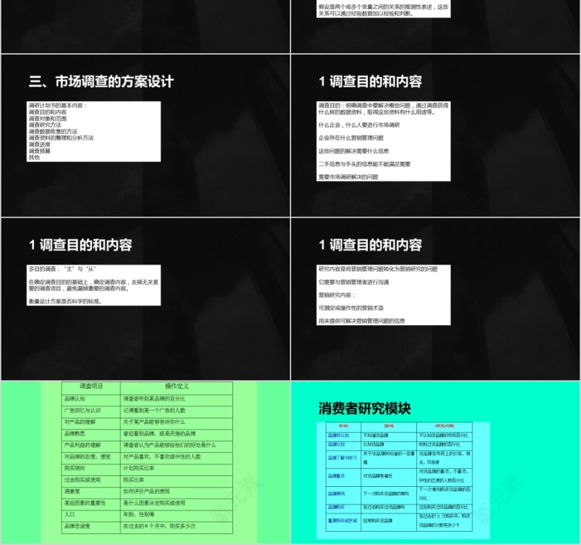 黑色市场调查报告模板第3张