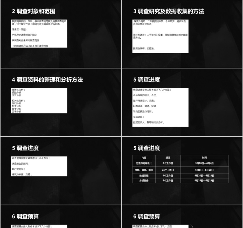 黑色市场调查报告模板第4张