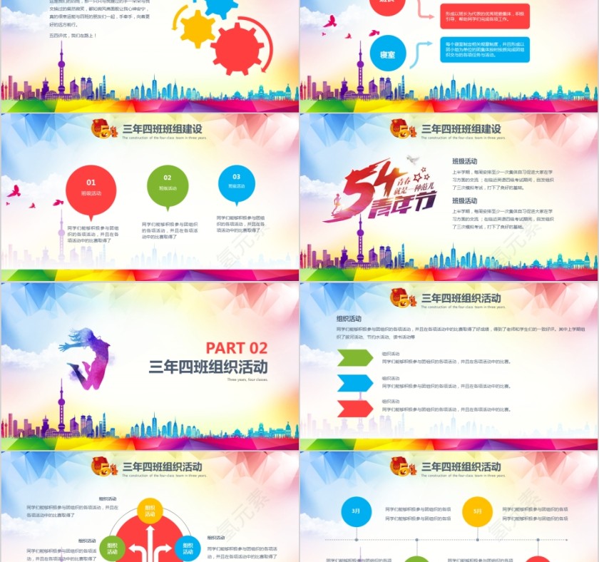 新时代青春梦五四评优主题班会模板第2张