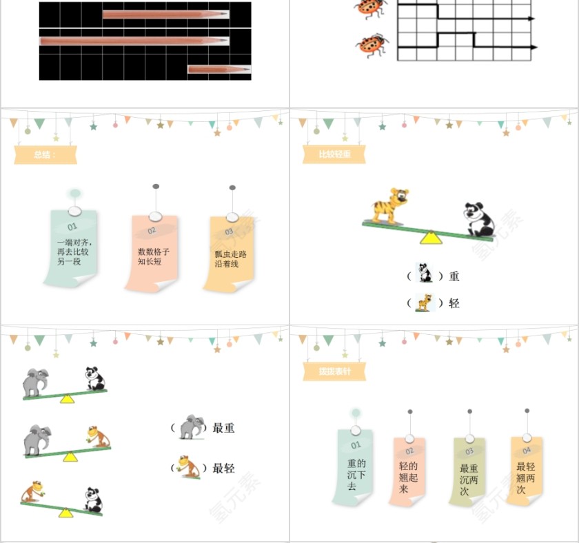 大家来比较幼小衔接教学课件PPT模板第4张