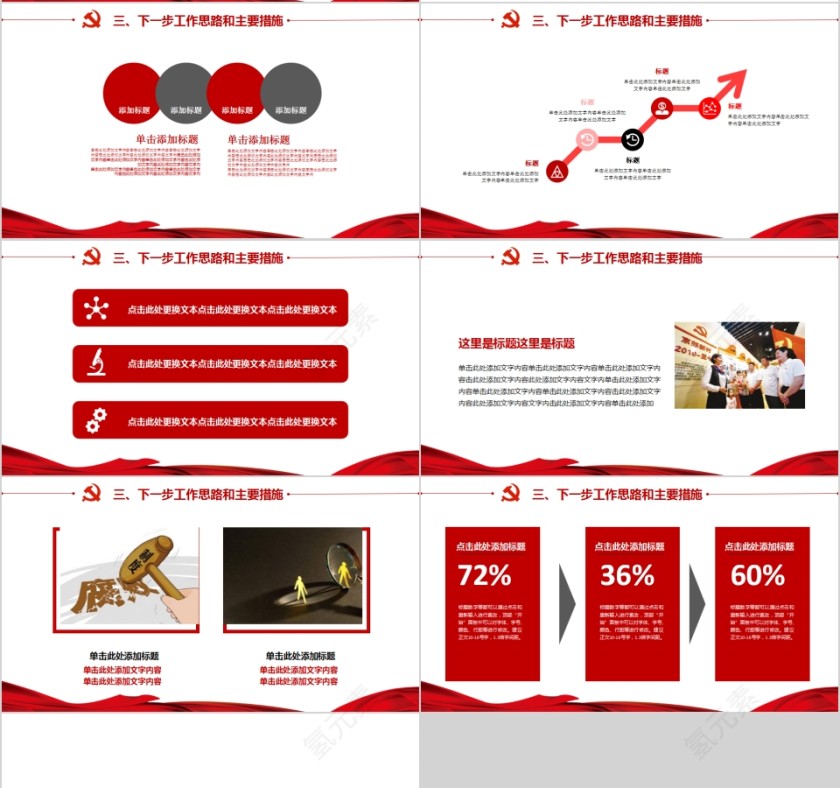 基层党建党委党支部工作汇报PPT模板第4张