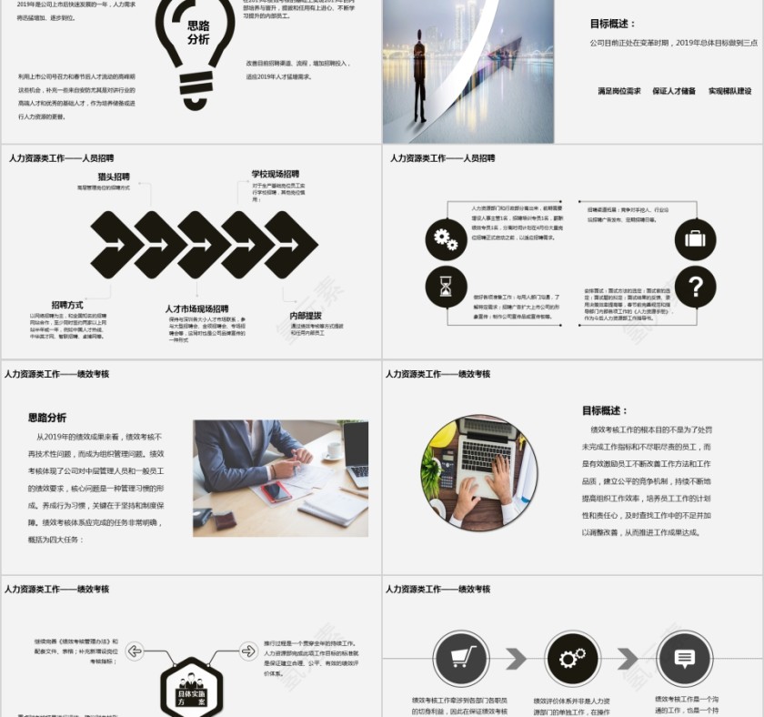 黑色简约年度计划行政工作总结PPT第2张