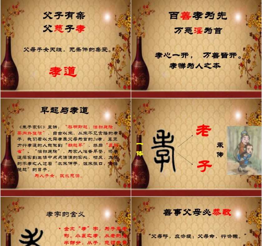  中小学生传统孝道PPT课件  第3张