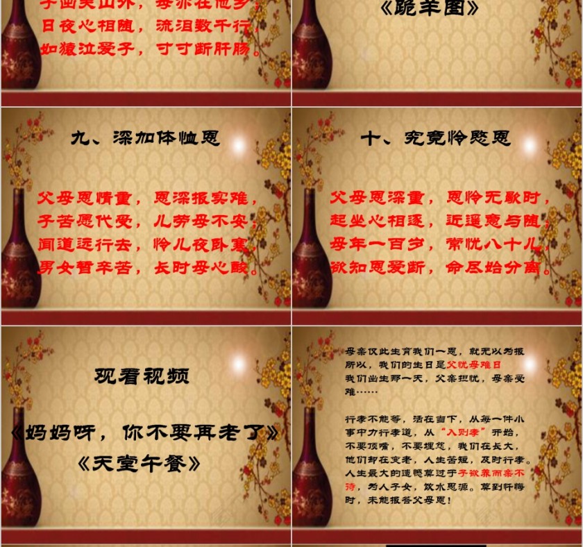  中小学生传统孝道PPT课件  第8张