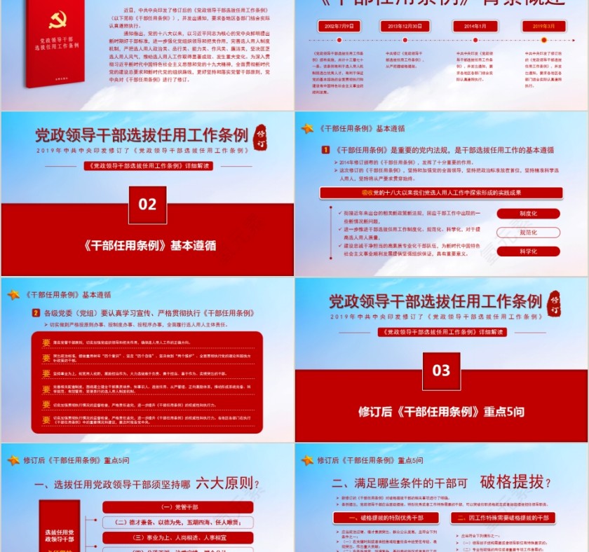 简约清新党政领导干部选拔任用工作条例PPT模板第2张