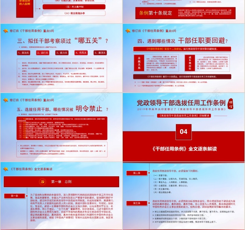 简约清新党政领导干部选拔任用工作条例PPT模板第3张