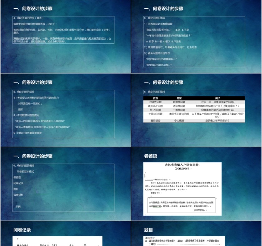 市场调查文件设计课程ppt模板第7张
