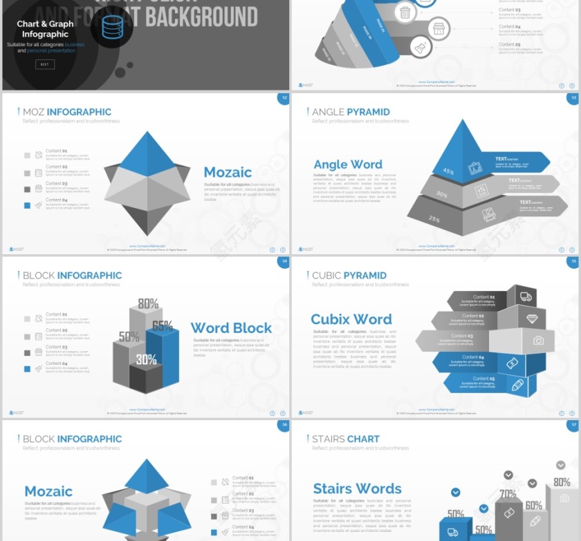 欧美经典商务时尚工作总结PPT模板 第9张