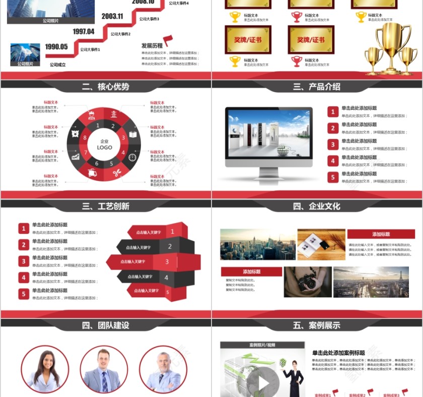 商务欧美ppt模板简约2019高端大气 商业工作汇报时尚极简风素材第2张