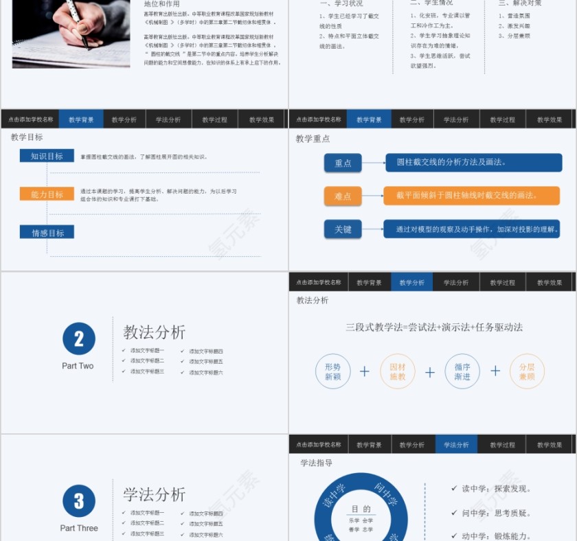 简约大气说课公开课培训PPT模板第2张