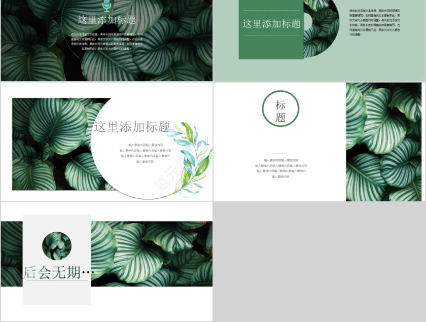 清新风格工作总结PPT第5张