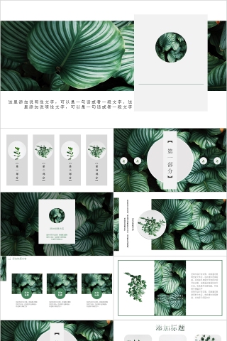 清新风格工作总结PPT