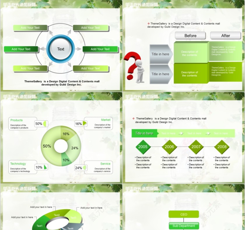 绿色简约美容美体spa模板PPT第3张