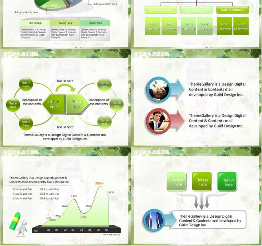 绿色简约美容美体spa模板PPT第4张