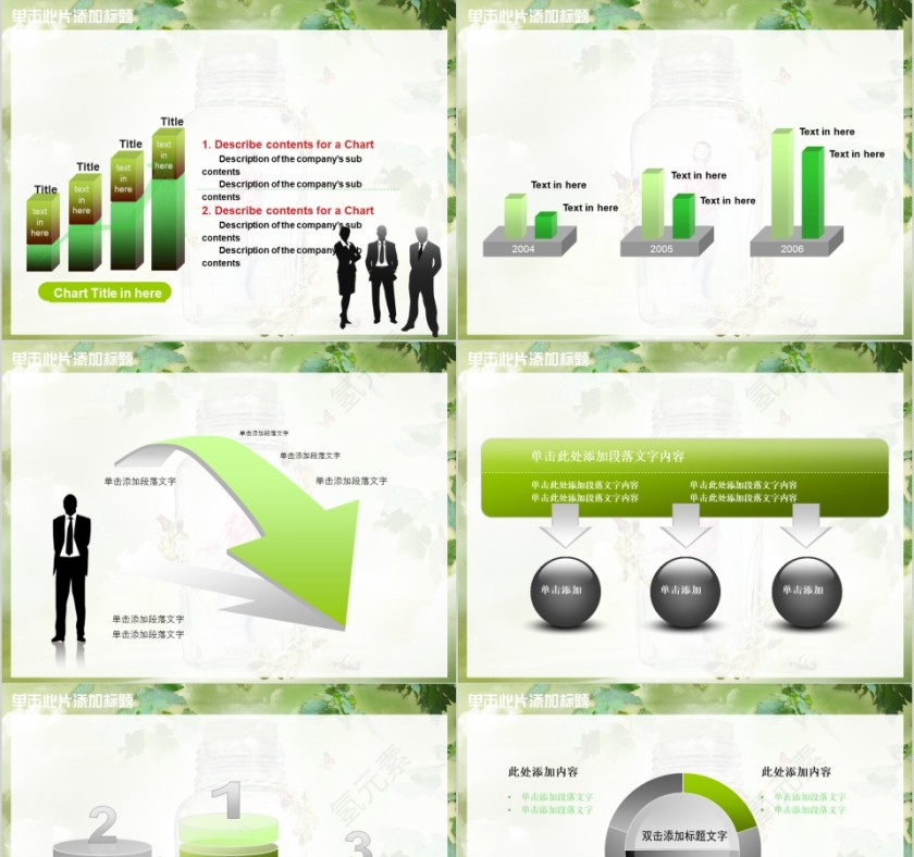 绿色简约美容美体spa模板PPT第5张