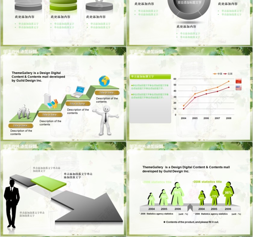 绿色简约美容美体spa模板PPT第6张