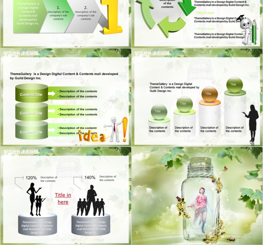 绿色简约美容美体spa模板PPT第8张