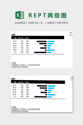 REPT创意高端两级图模版