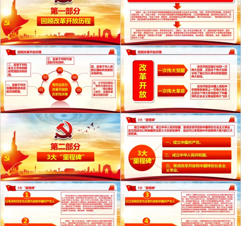 学习总书记改革开放41周年重要PPT庆祝改革开放40周年大会ppt第2张