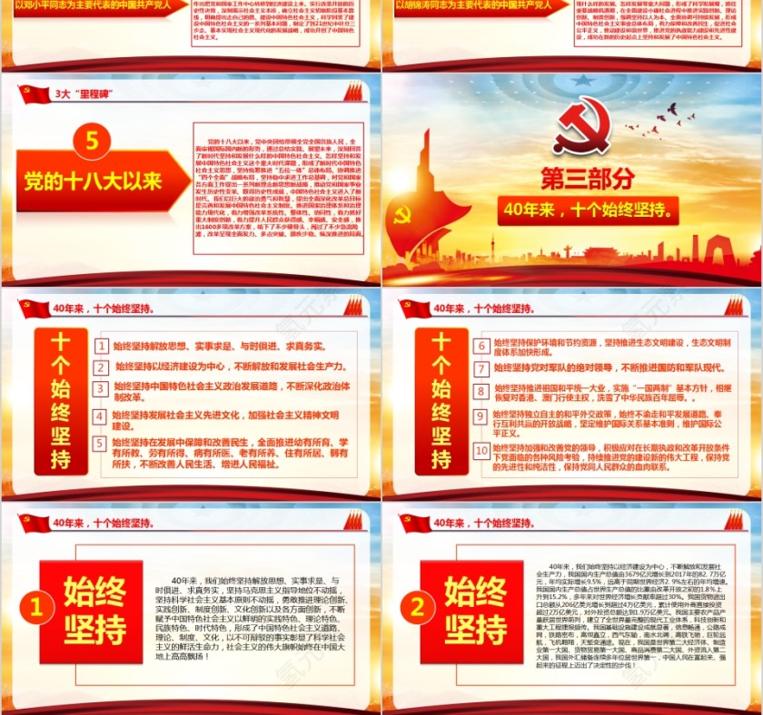 学习总书记改革开放41周年重要PPT庆祝改革开放40周年大会ppt第3张