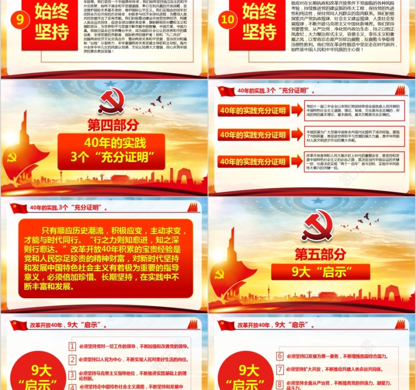 学习总书记改革开放41周年重要PPT庆祝改革开放40周年大会ppt第5张