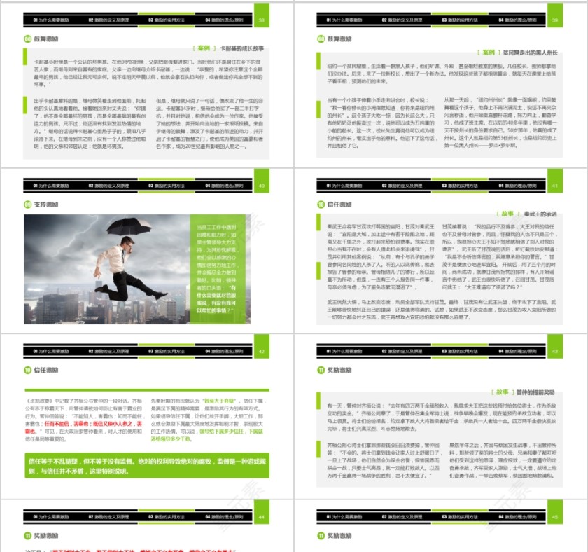 绿色简约商务通用激励方法集萃第7张