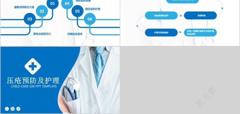 写实风格压疮预防与护理PPT模板第5张