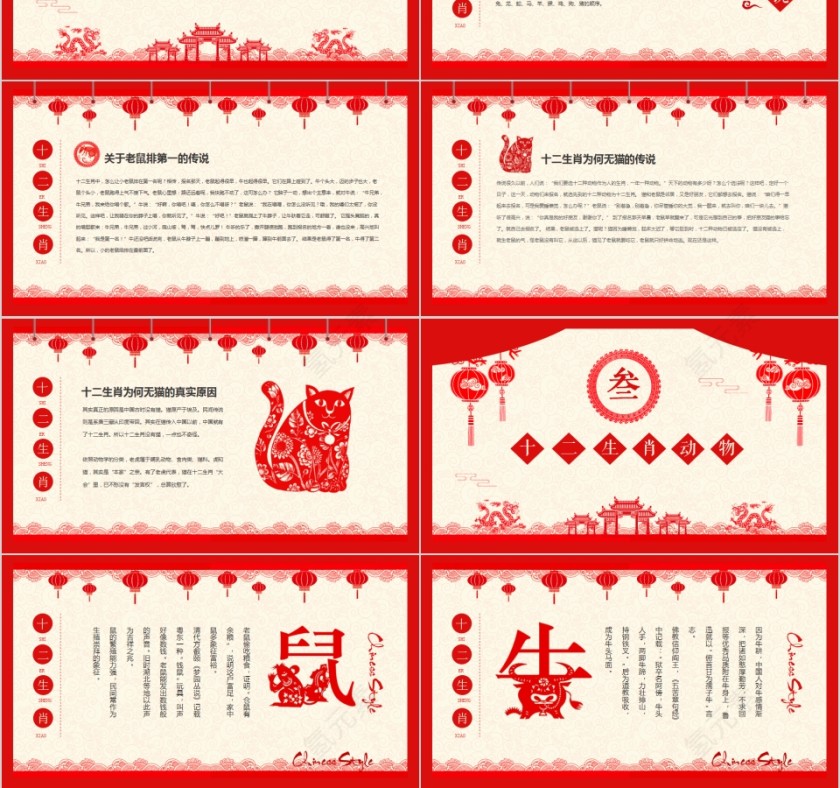 中国传统文化十二生肖12属相介绍主题班会模板第3张