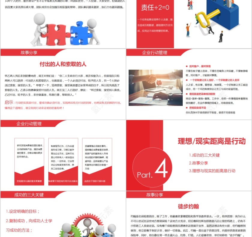 简约清新行动管理企业培训PPT模板第5张