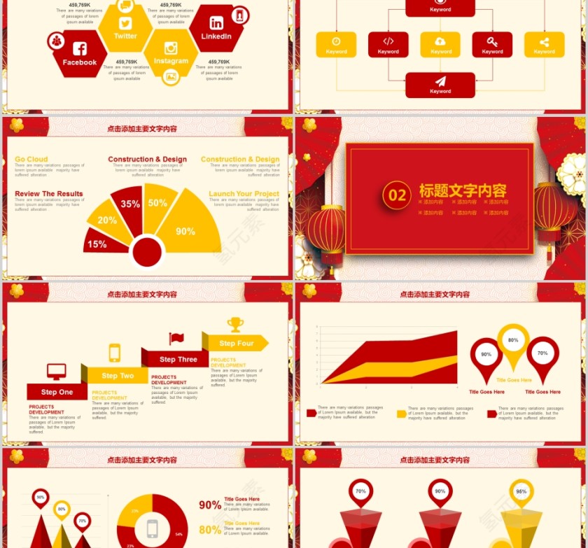 企业年会总结计划年会PPT第2张