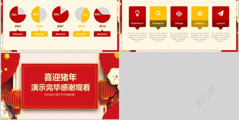 企业年会总结计划年会PPT第5张