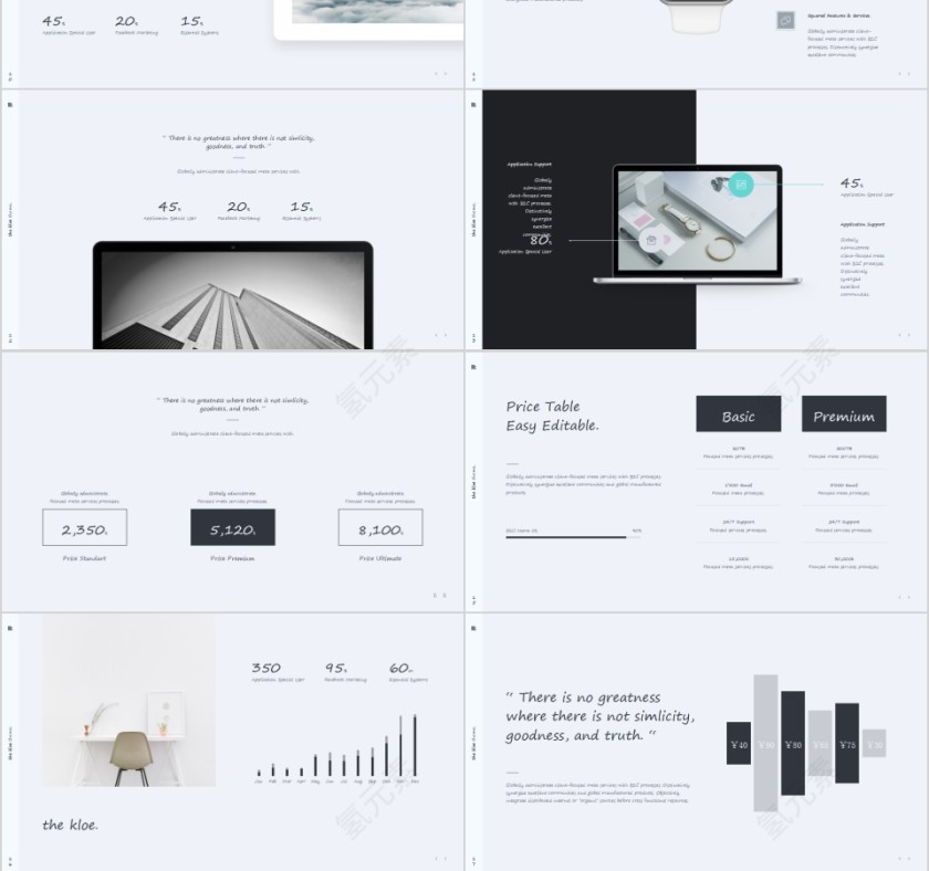 极简小清新产品介绍PPT模板第3张