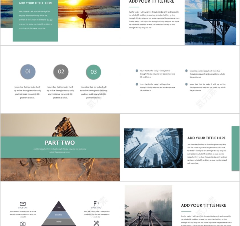 商务欧美ppt模板简约2019高端大气 商业工作汇报时尚极简风素材第2张