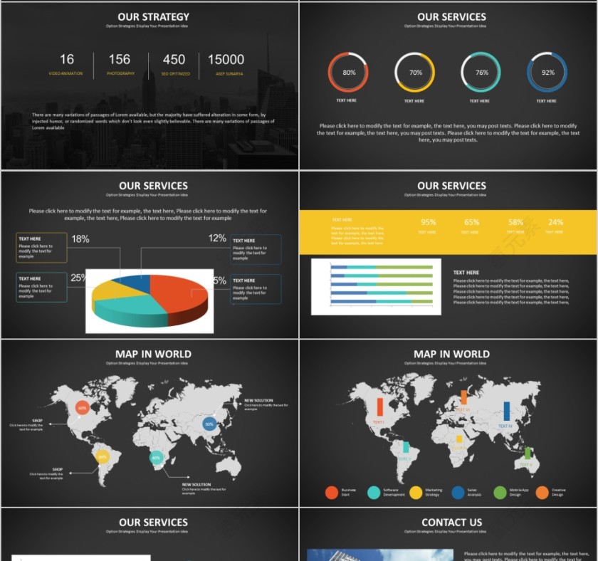 商务欧美ppt模板简约2019高端大气 商业工作汇报时尚极简风素材第4张