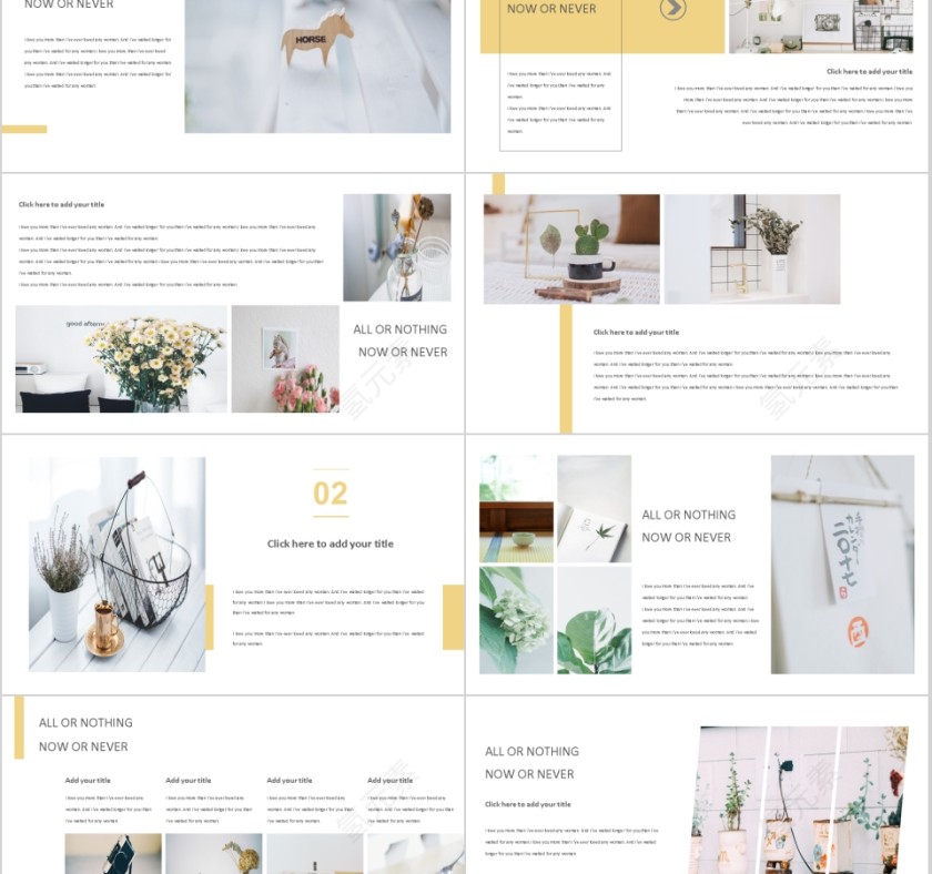 小清新风格简约通用模板第2张