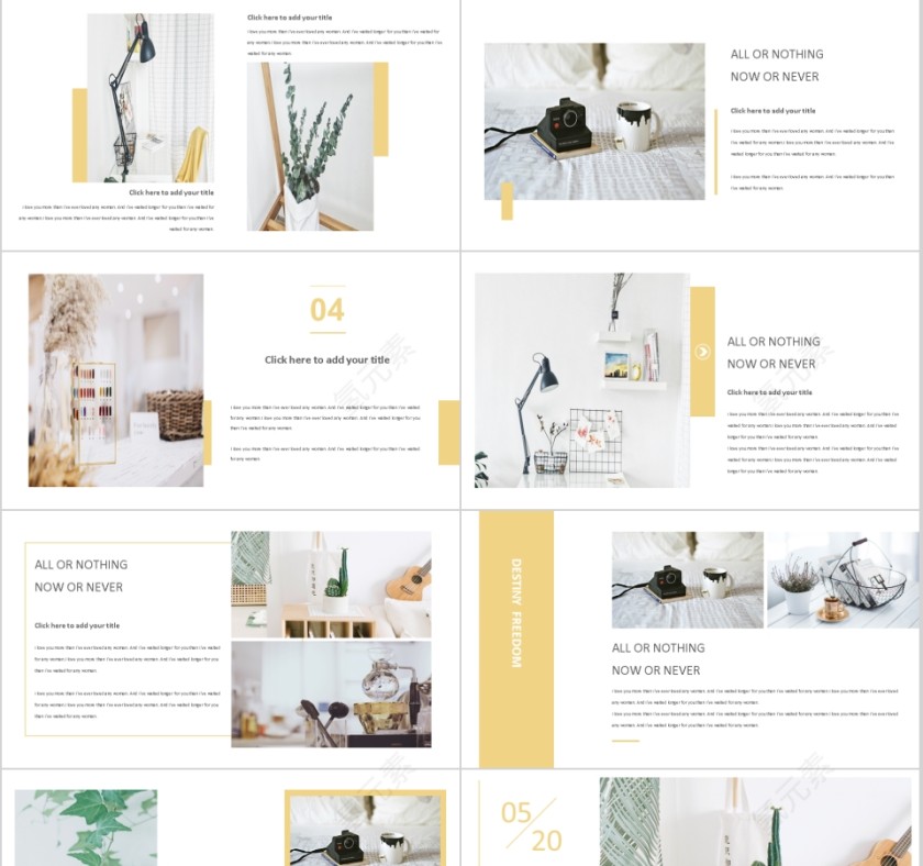 小清新风格简约通用模板第4张