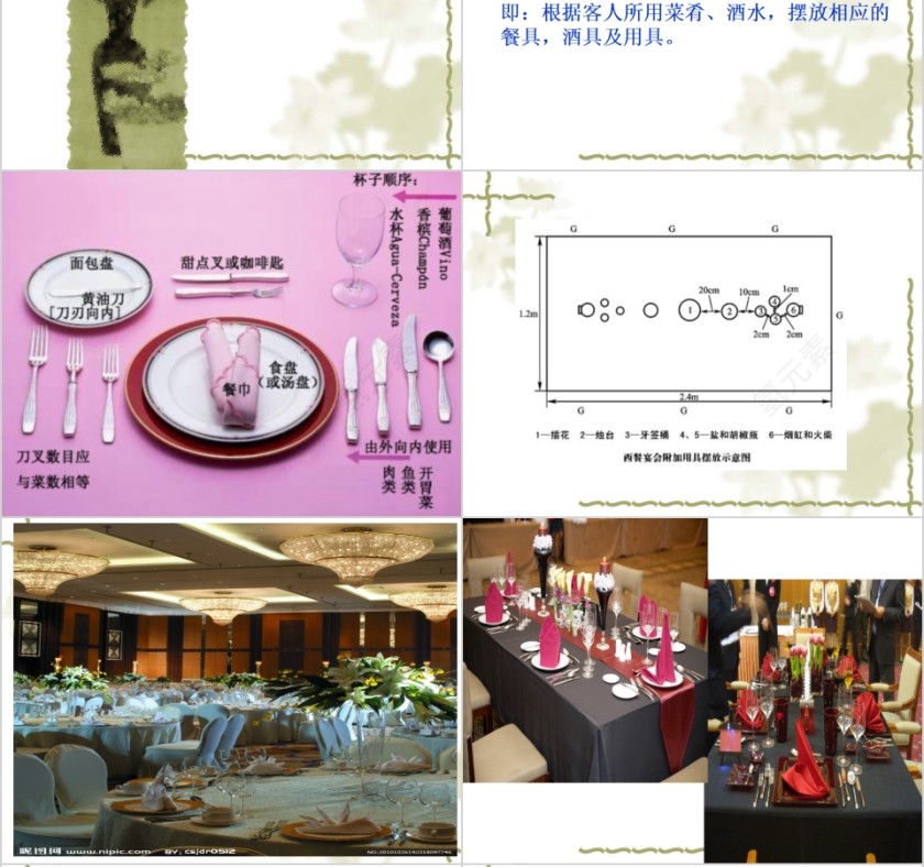 简约西餐宴会服务宴会培训PPT模板第6张