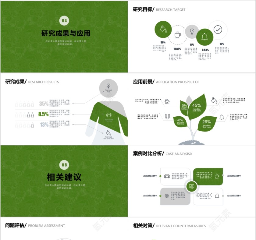 绿色大学生研究生硕士开题报告学术毕业答辩第4张