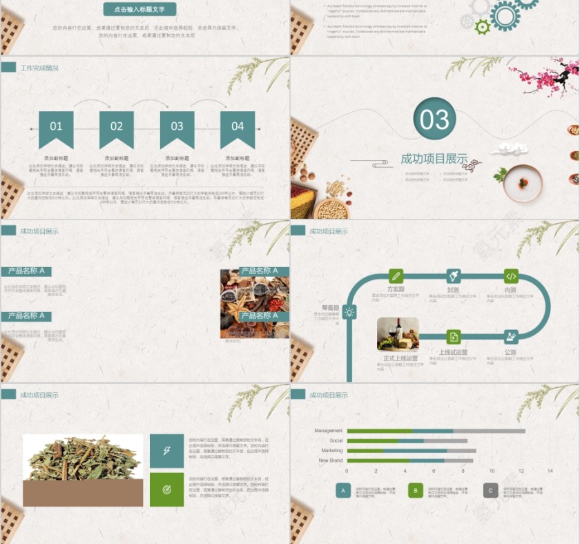 养生文化PPT模板第3张