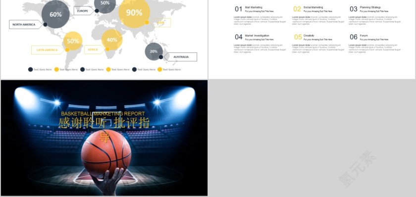 篮球ppt体育运动竞技比赛事NBA课件静动态PPT模板第5张