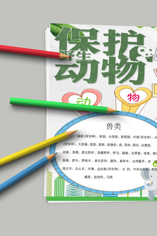 保护野生动物一级保护动物兽类